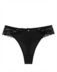 Трусики Tanga, черный Wolbar