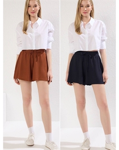 Обычные брюки, цвет Navy/Brown Trendyol