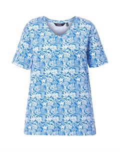 Рубашка, синий Ulla popken