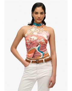 Топ, темно-розовый Superdry