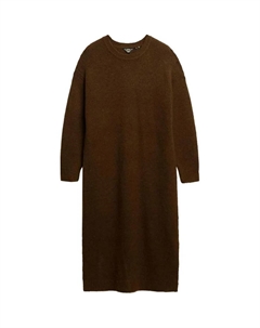 Платье Slouch long sleeve midi, коричневый Superdry