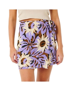 Юбка Sun Drenched Wrap short skirt, фиолетовый Rip curl