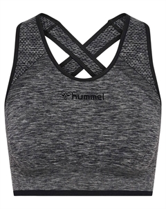 Спортивный бюстгальтер-бралетт, пятнистый серый Hummel