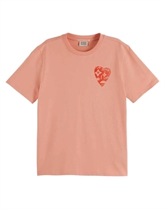 Футболка с коротким рукавом Art Work Regular Fit, розовый Scotch&soda