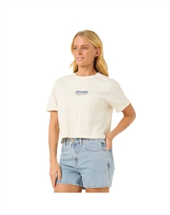 Футболка с коротким рукавом Sun & Sea Crop, бежевый Rip curl