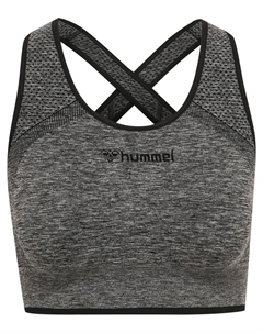 Спортивный бюстгальтер-бралетт Una, цвет Black/mottled black Hummel