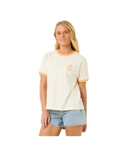 Футболка с коротким рукавом San Carlos Ringer, белый Rip curl