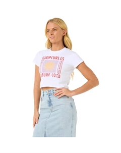 Футболка с коротким рукавом Cala Fitted, белый Rip curl