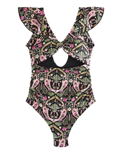 Купальник-бралетт Rüschenärmeln, зеленый Next