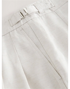 Широкие брюки со складками спереди, белый Next