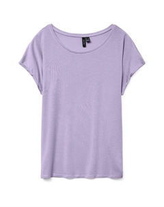Футболка с коротким рукавом Ava Plain, фиолетовый Vero moda