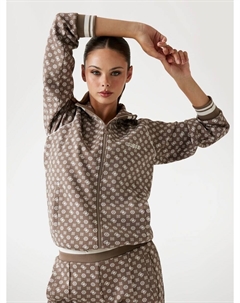 Толстовка с капюшоном на молнии Scuba, коричневый Guess