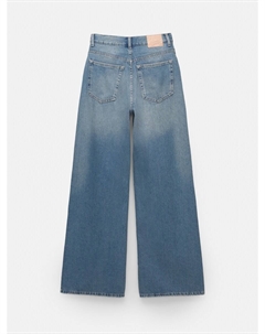Джинсы с широкими штанинами, синий деним Pull & bear