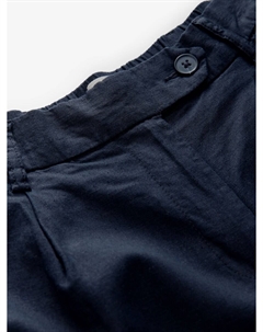 Свободные брюки со складками спереди, темно-синий Next