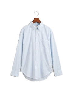 Рубашка с длинным рукавом Relaxed Fit Striped Luxury Oxford, синий Gant