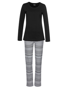 Пижама, черный/белый Vivance