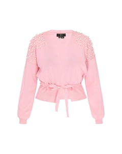 Вязаный кардиган, розовый Faina