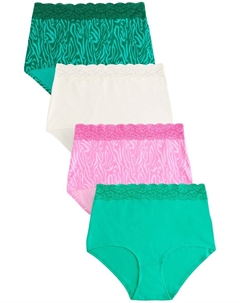 Трусики, цвет Ecru/Green/Dark green/Pink Next