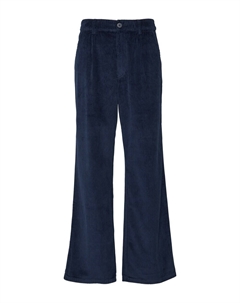 Обычные брюки со складками спереди, темно-синий Qs