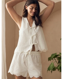 Короткий пижамный комплект, белый Next