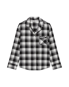 Пижамная рубашка Cozy Flanell, черный/белый Marc o'polo