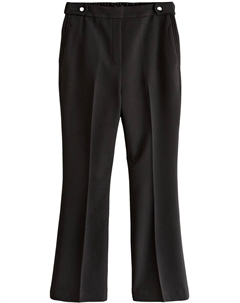 Расклешенные брюки со складками, черный Next