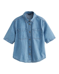 Блуза, синий деним Next