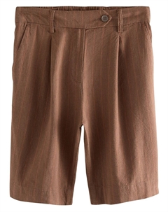 Обычные брюки со складками спереди, коричневый Next