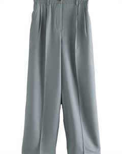 Широкие брюки со складками спереди, серый Next