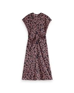 Платье 179574 Satin short sleeve midi, черный Scotch&soda