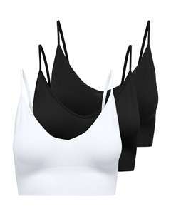 Бюстгальтер-бралетт Vicky, черный/белый Only