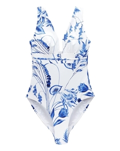 Треугольный купальник, цвет Blue/White Next