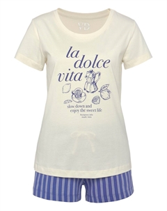 Пижама, цвет Ivory/Blue Vivance