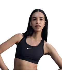 Спортивный бюстгальтер Swoosh Medium Impact Sports Bra, черный Nike