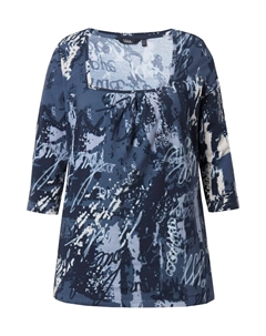 Рубашка, цвет marine blue/Opal Ulla popken