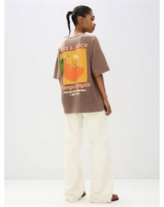 Рубашка, коричневый Pull & bear