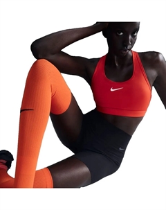 Спортивный бюстгальтер Swoosh Medium Impact Sports Bra, оранжевый Nike