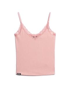 Футболка без рукавов Essential Lace Trim, розовый Superdry