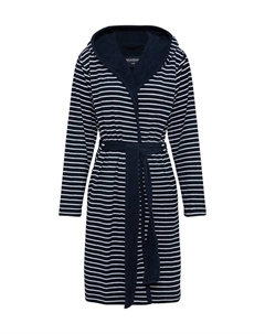 Обычный короткий халат, ночной синий Schiesser