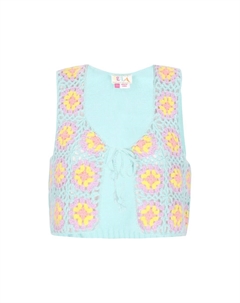 Вязаный жилет, зеленый Izia