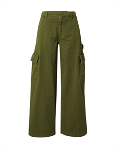 Джинсы карго с широкими штанинами, оливковый Gap