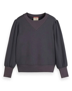 Толстовка Ruched Yoke Seam Modal, серый Scotch&soda