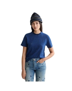 Футболка с коротким рукавом Washed Indigo Regular Fit Embroidery, синий Scotch&soda