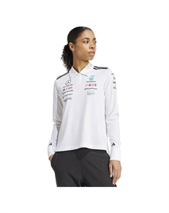 Поло с длинным рукавом Mercedes TM AMG Petronas F1 Team, белый Adidas