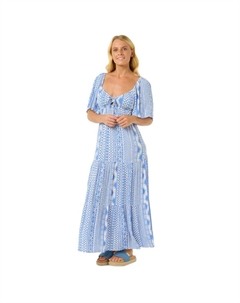 Платье San Carlos short sleeve long, синий Rip curl