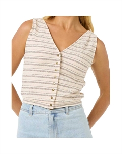 Футболка без рукавов Sanza Waffle II, бежевый Rip curl