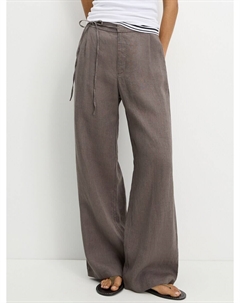 Широкие брюки со складками спереди, цвет Muddy colored Pull & bear