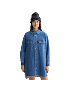 Платье Washed Denim Mini long sleeve, синий Scotch&soda