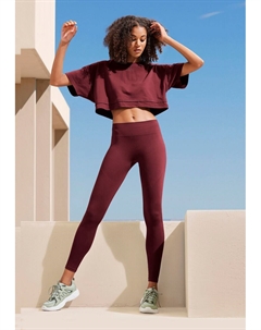 Рубашка оверсайз, темно-красный Lascana