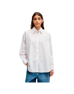 Рубашка с длинным рукавом BLUE Elisana 10268423, белый Hugo